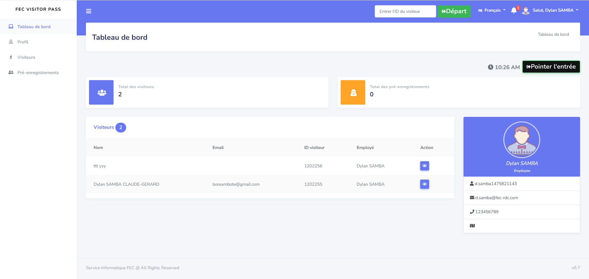 FEC · Visits Management